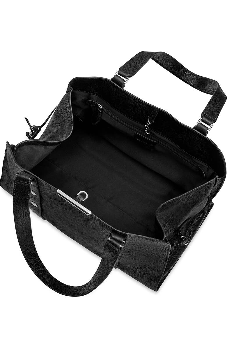 Rebecca Minkoff Cole Studded Leather Satchel, Alternate, color, Black