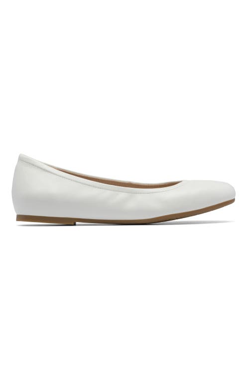 Abeo Promenade Ballet Flat In White - Regular