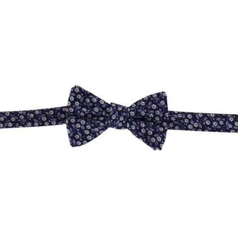 Metallic Flowers and Leaves Bowtie