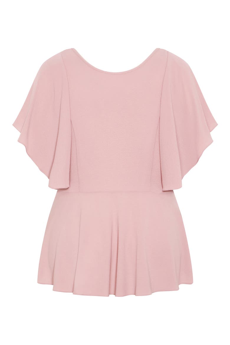 Romantic Mood Flutter Sleeve Top, Alternate, color, PINK