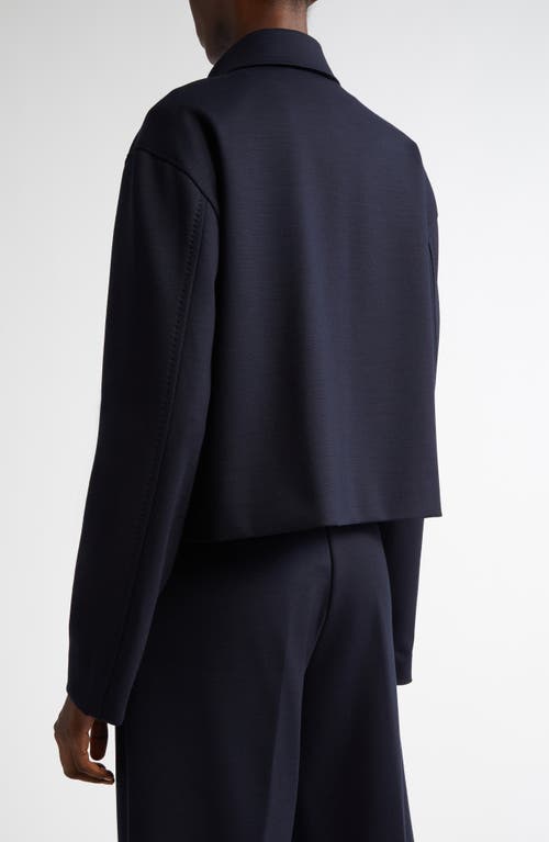 Max Mara Talamo Wool Blend Milan Jersey Jacket In Ultramarine