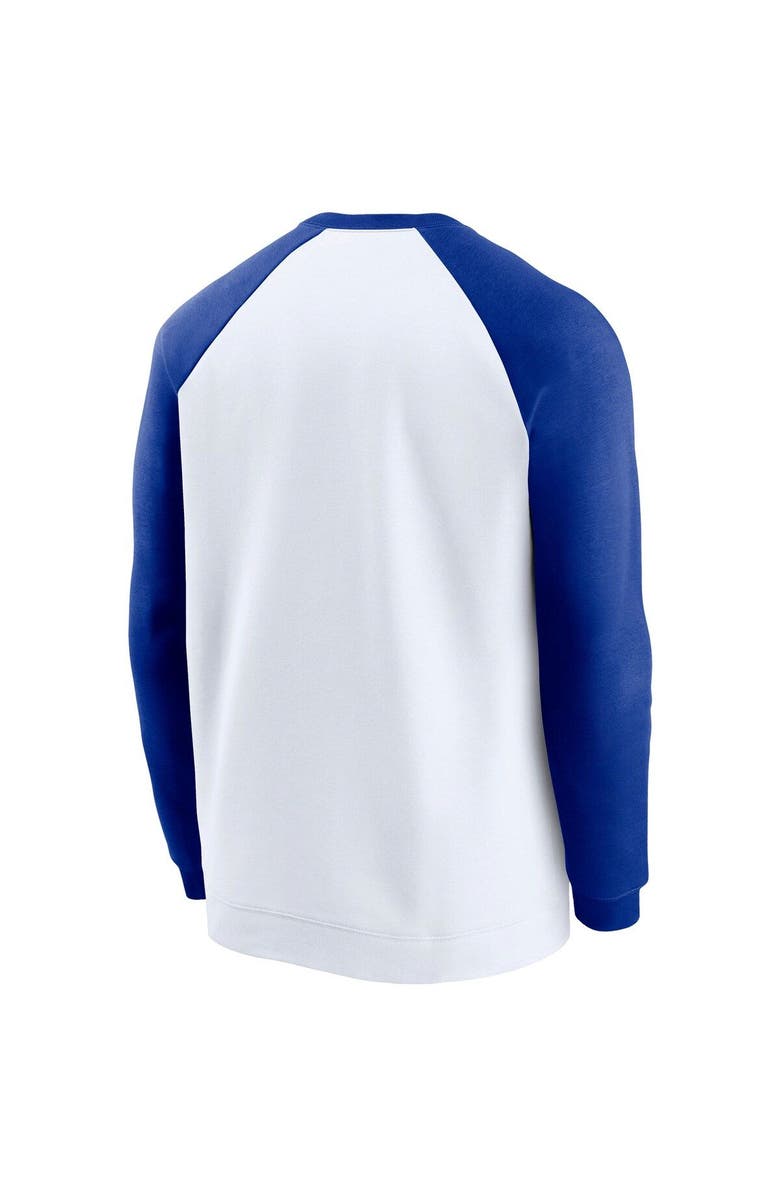 Nike Men's Nike White/Royal Dallas Cowboys Fan Gear Throwback Go Helmet Sweatshirt, Alternate, color, White