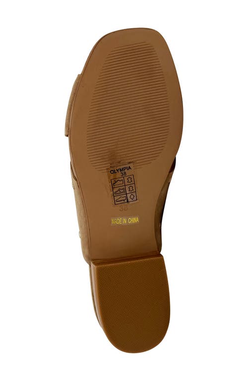 Chelsea Crew Olympia Studded Slide Sandal In Taupe Suede