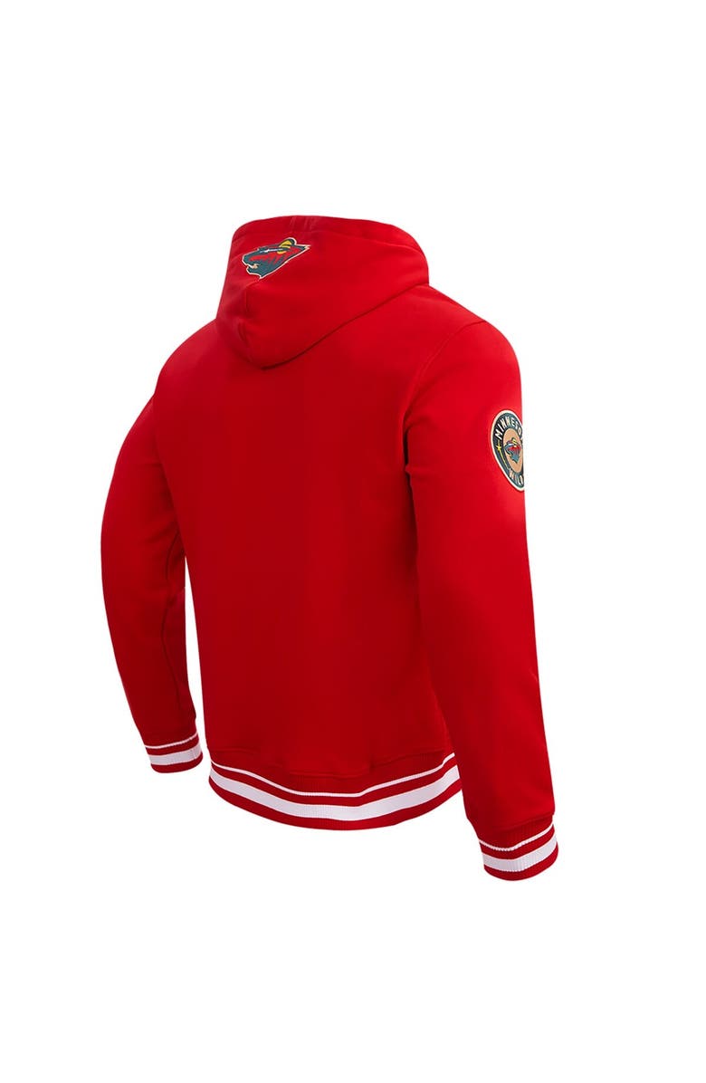 PRO STANDARD Men's Pro Standard Red Minnesota Wild Retro Classic Fleece Pullover Hoodie, Alternate, color, Red