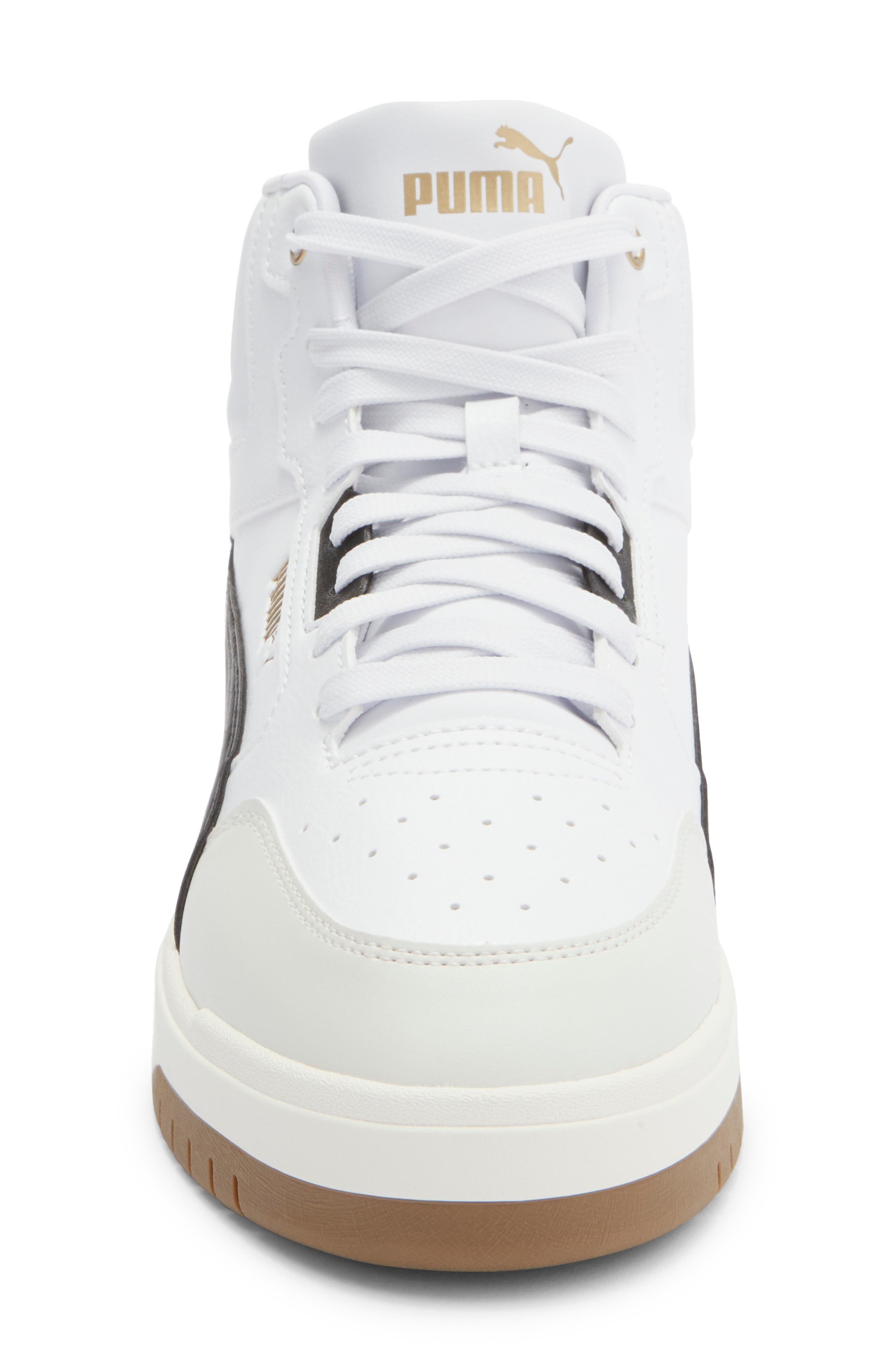 PUMA Shuffle Downtown Mid Top Sneaker, Alternate, color, Puma White/ Puma Black/ Gray