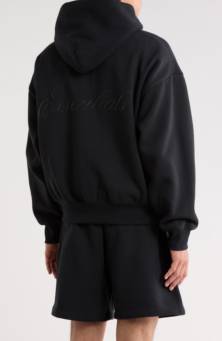 Fear of God Essentials Classic Fit Fleece Zip Hoodie, Alternate, color, Vintage Black