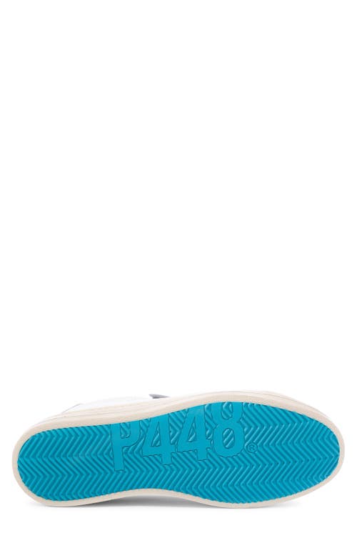P448 John Sneaker In White/turquoise