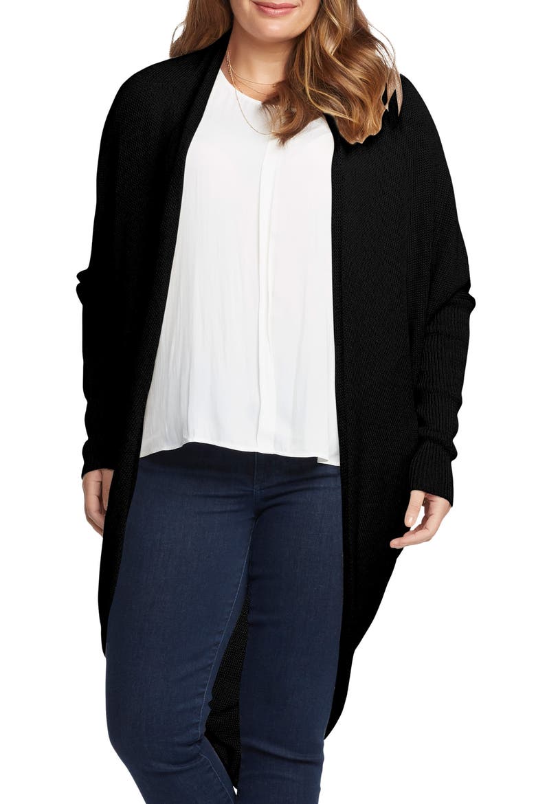Darla Linen Blend Open Cardigan, Main, color, BLACK