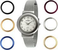Peugeot Seven Interchangeable Bezel Watch Gift Set- 25MM
