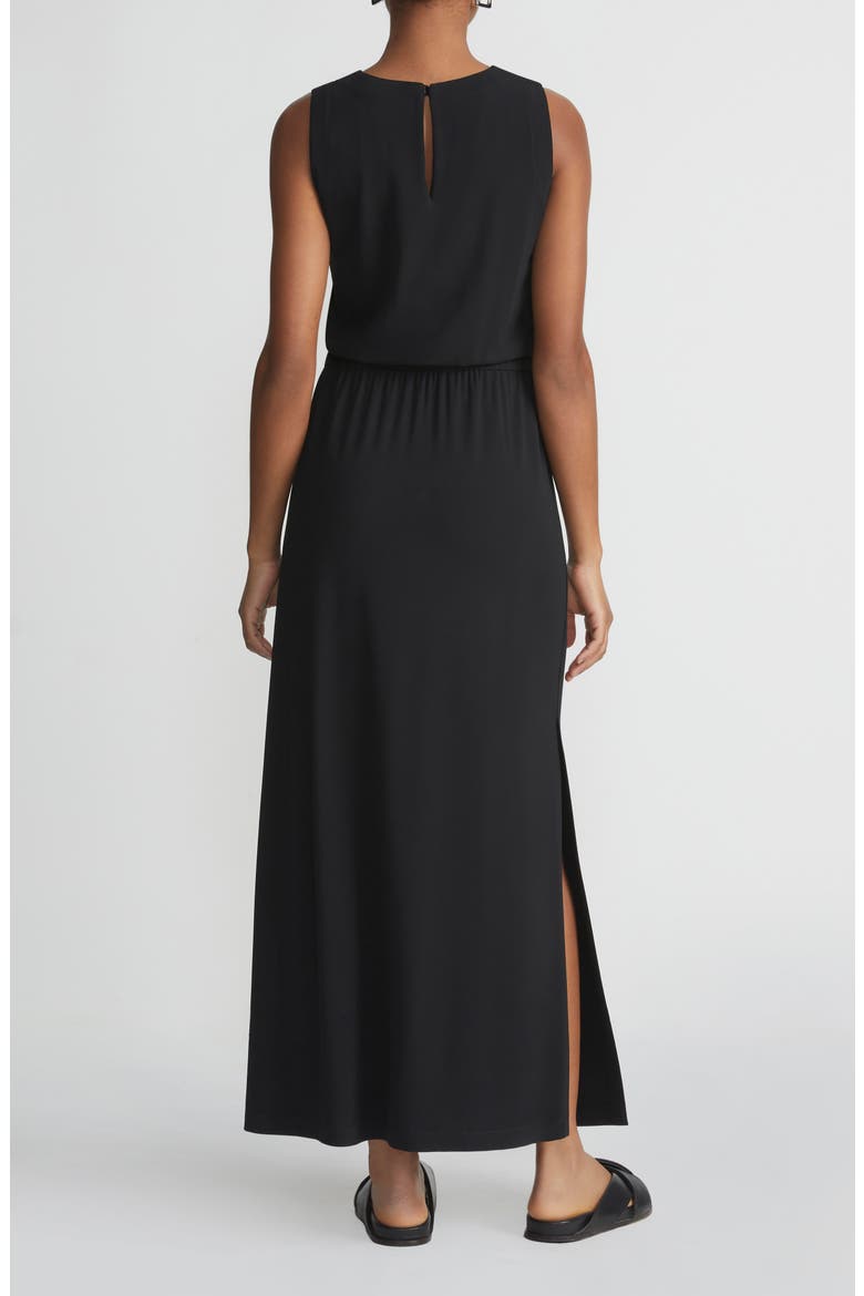 Elastic Waist Sleeveless Dress, Alternate, color, BLACK