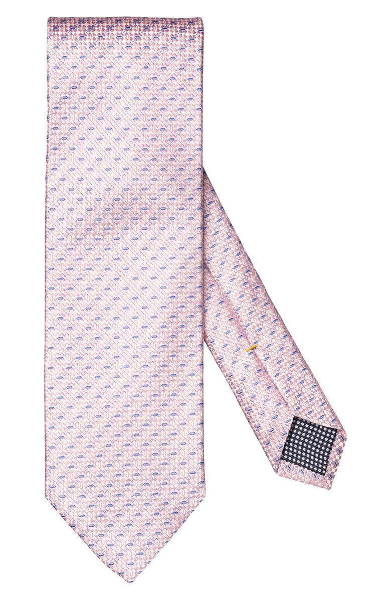 Eton Micropattern Silk Tie, Main, color, 