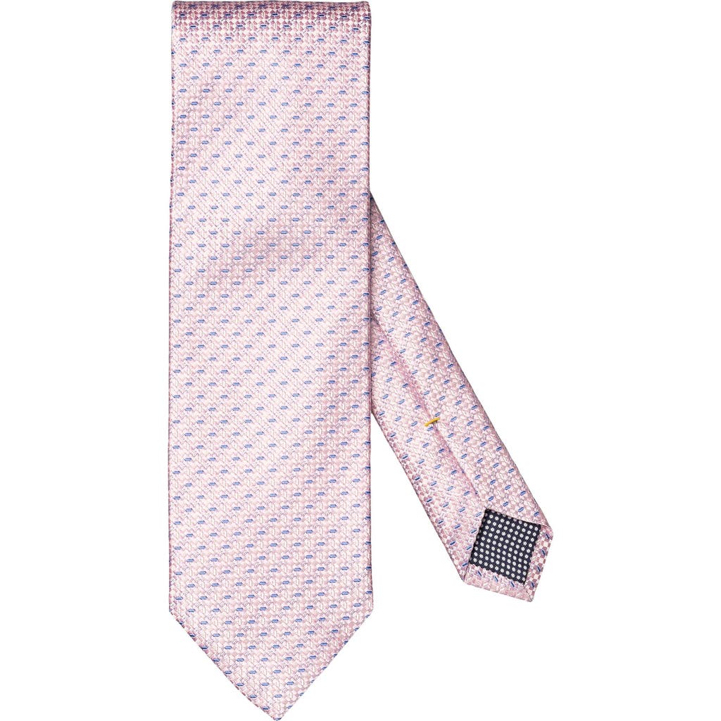Eton Micropattern Silk Tie In Medium Pink