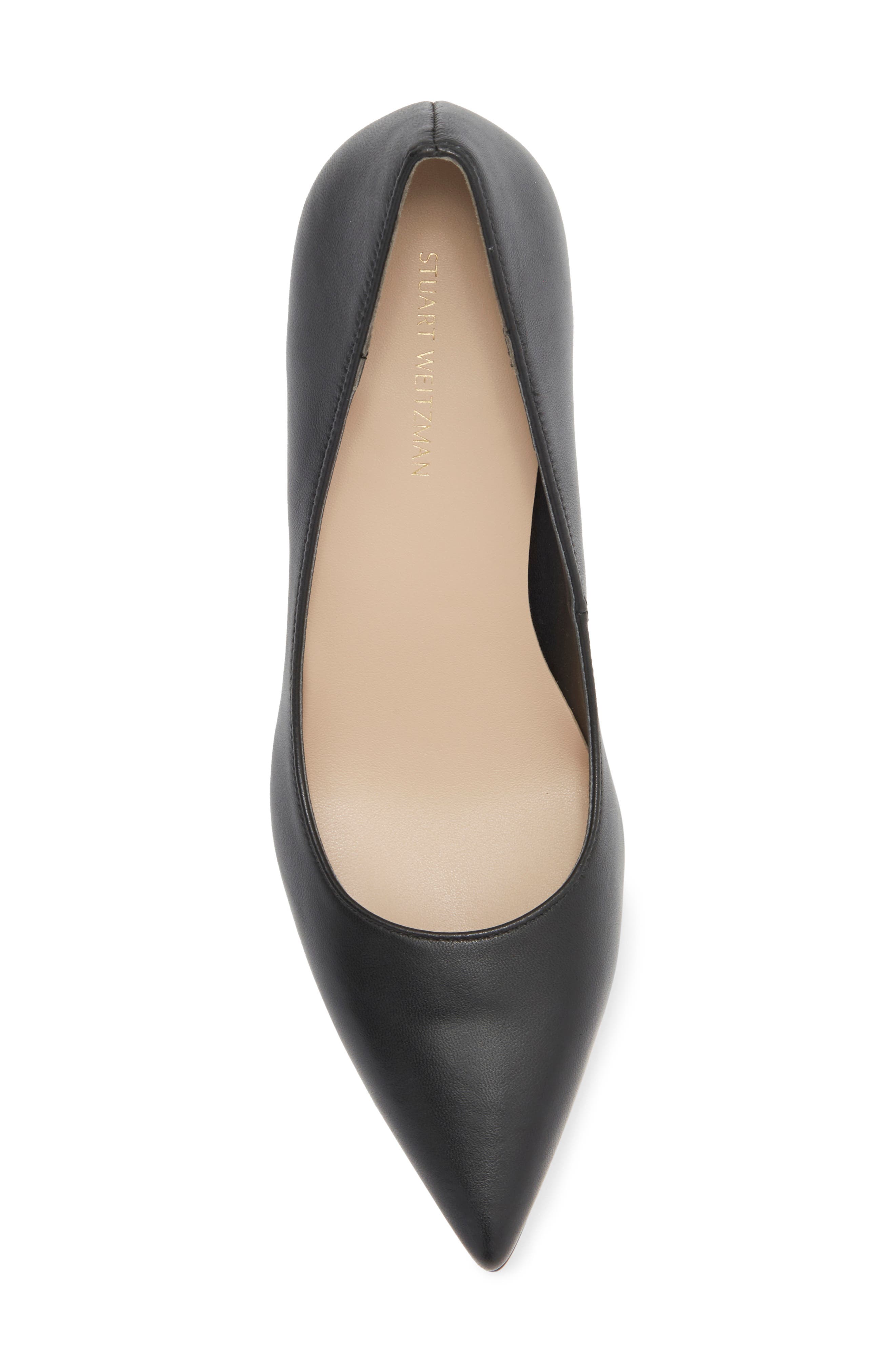 Stuart Weitzman Ave 75 Block Heel Pump, Alternate, color, Black