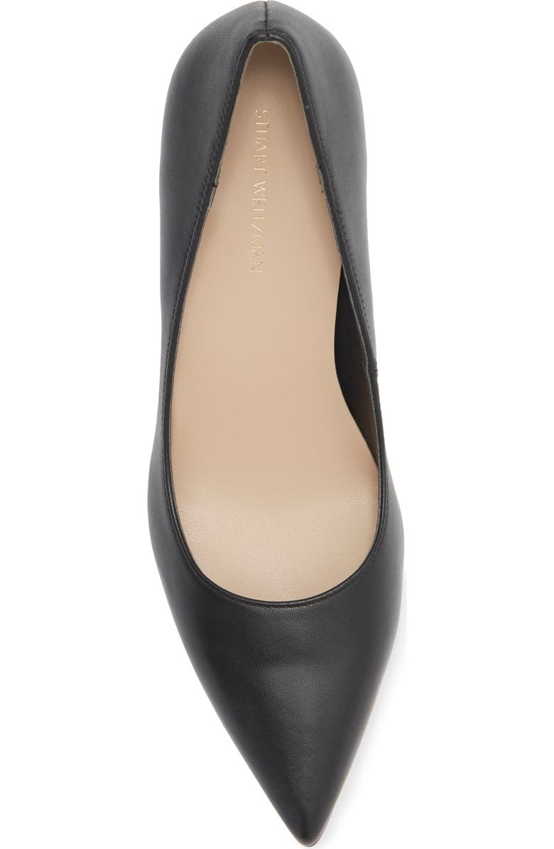 Stuart Weitzman Ave 75 Block Heel Pump, Alternate, color, Black