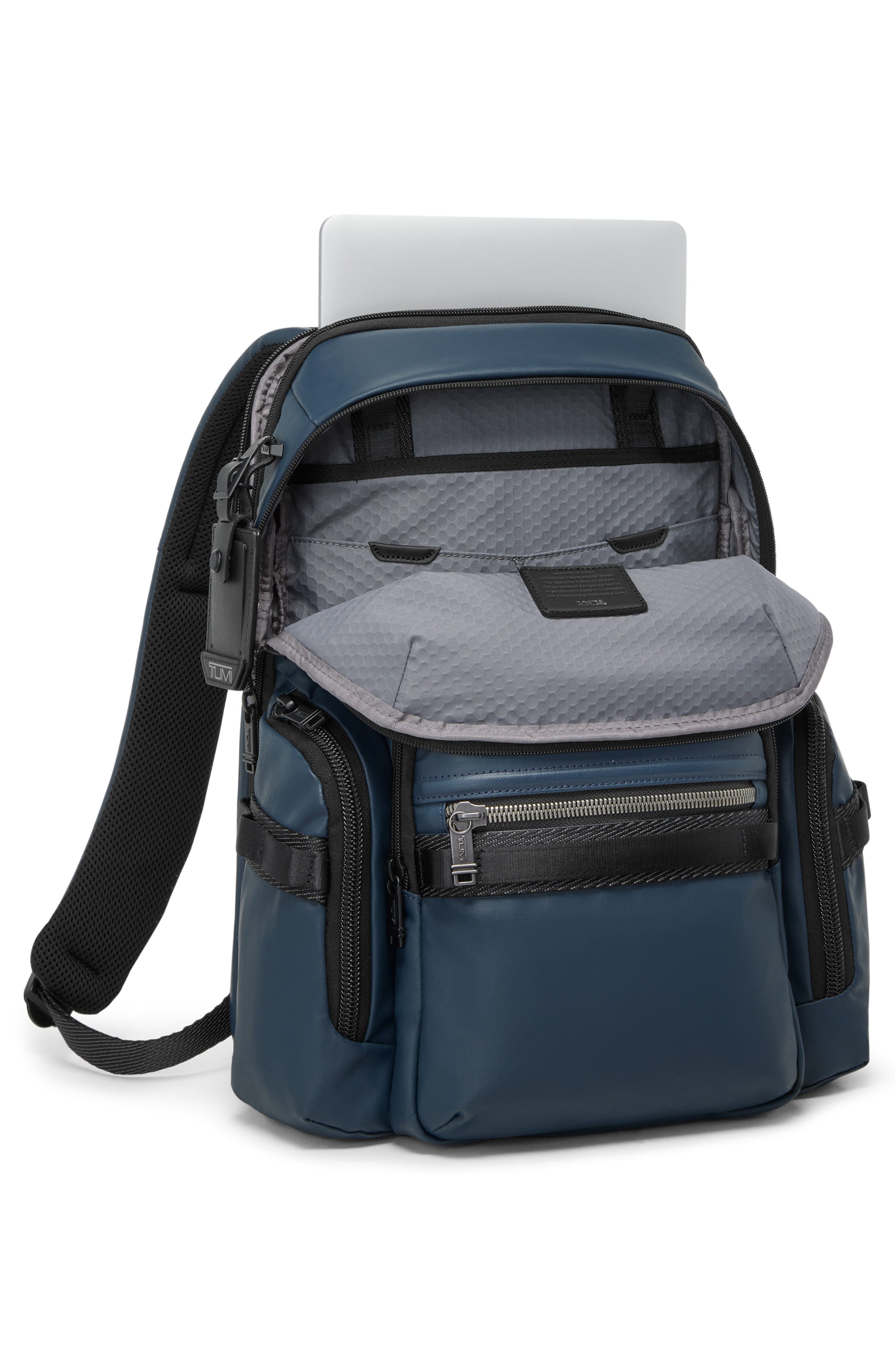 TUMI Alpha Bravo Navigation Backpack, Alternate, color, Navy Coated Canvas