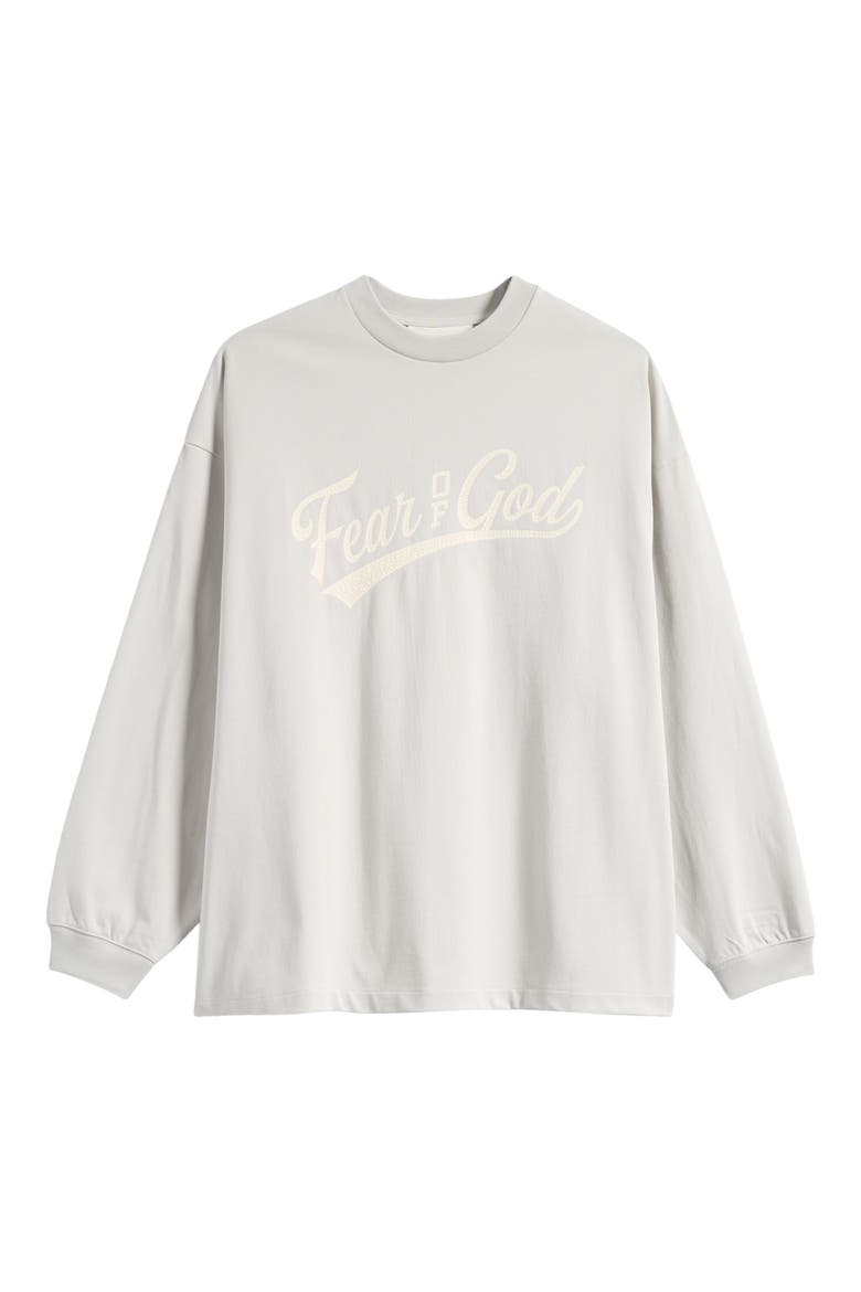 Merch Long Sleeve Cotton Mesh Graphic T-Shirt, Main, color, OVERCAST