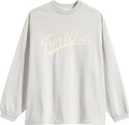 Fear of God Essentials Merch Long Sleeve Cotton Mesh Graphic T-Shirt