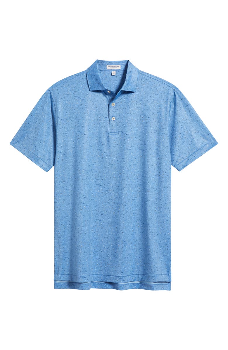 Peter Millar Scotland Links Performance Jersey Polo, Alternate, color, Evening Tide