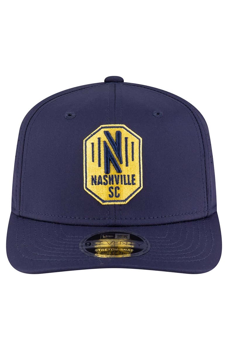 New Era Men's New Era Navy Nashville SC 9SEVENTY COOLERA Stretch-Snap Adjustable Hat, Alternate, color, 