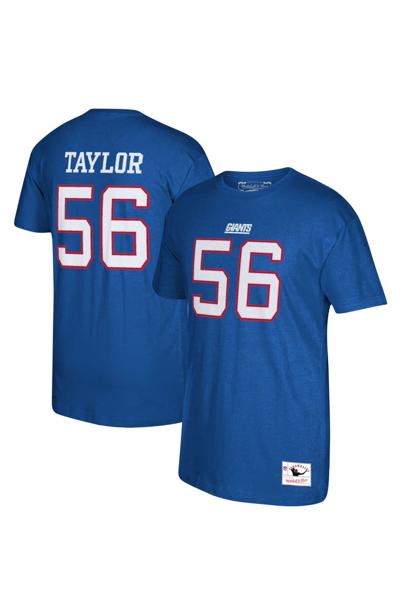 Mitchell & Ness Men's Mitchell & Ness New York Giants Lawrence Taylor Royal Retired Player Name & Number T-Shirt, Main, color,
