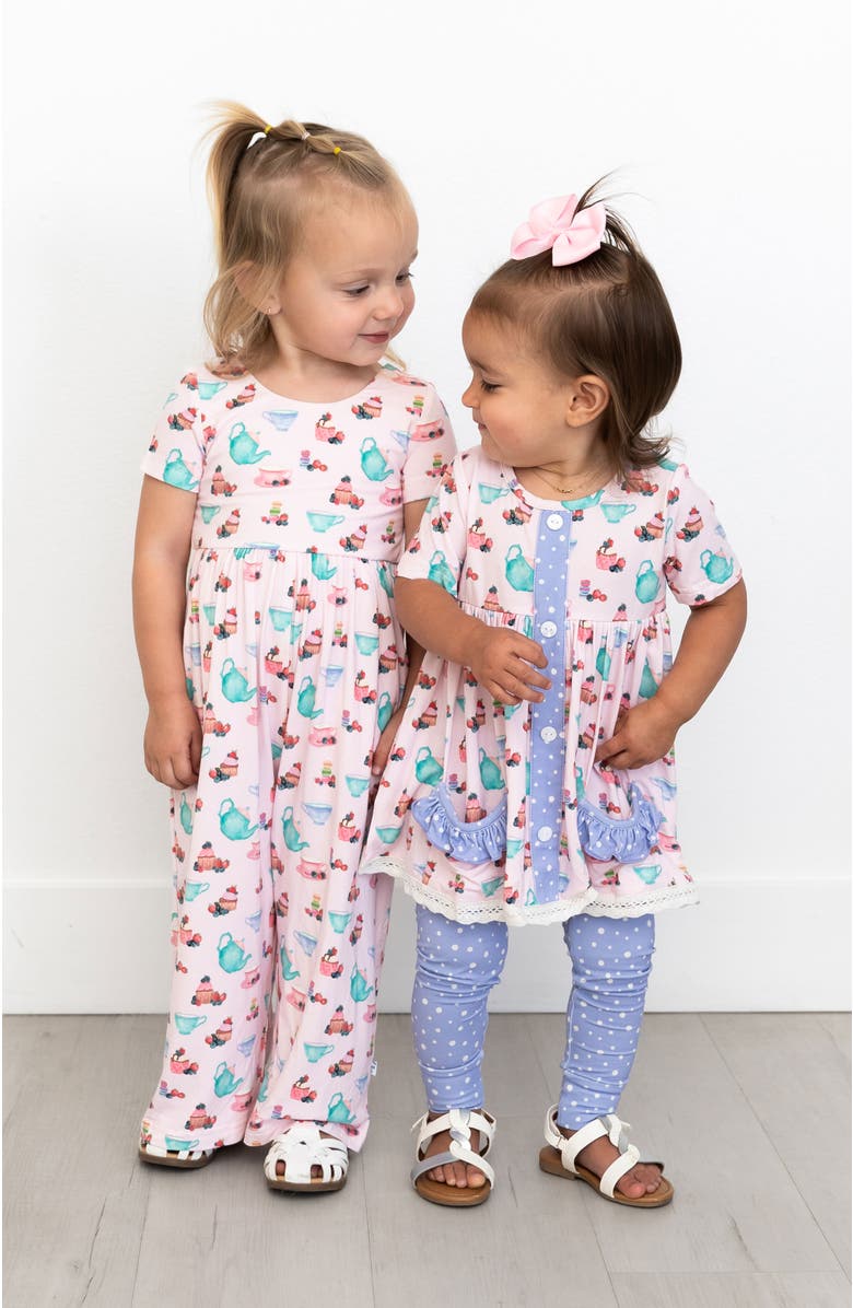 Laree + Co Lillian's Garden Tea Party Tunic & Legging Set - Toddler, Alternate, color, Pink