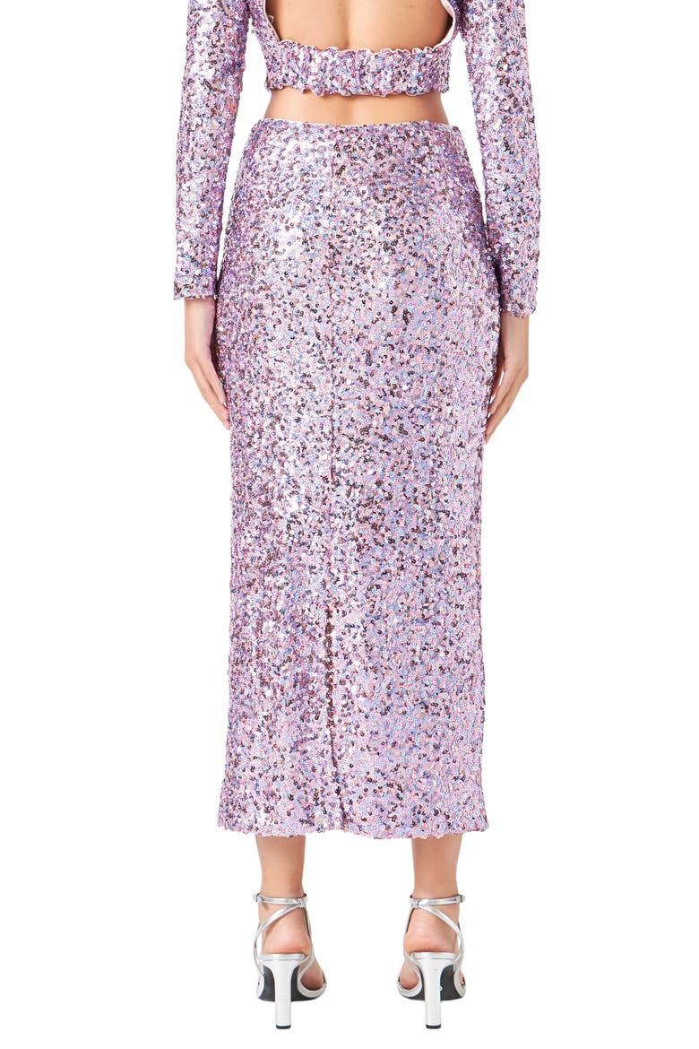 Sequin Midi Skirt, Alternate, color, AMETHYST