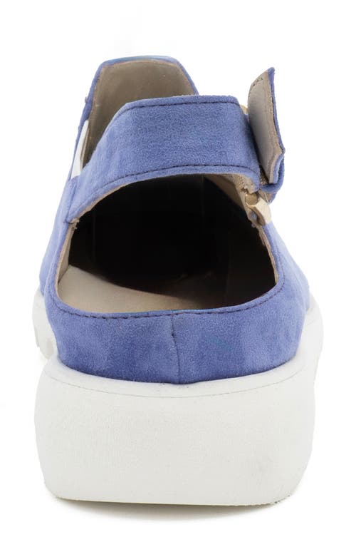 Amalfi Emporio Slingback Platform Wedge In Blu Iris Cashmere
