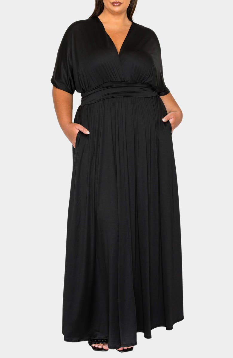 L I V D Raffi Maxi Dress, Alternate, color, Black