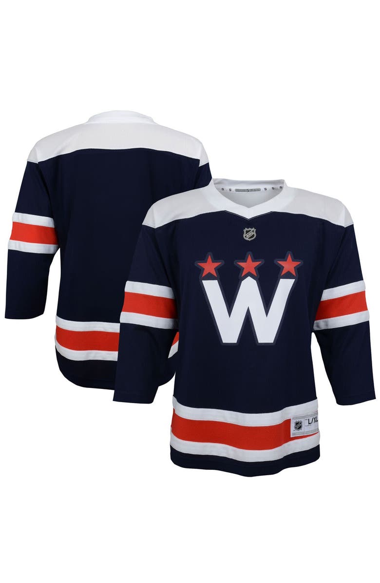 Outerstuff Infant Navy Washington Capitals 2020/21 Alternate Replica Jersey, Main, color,