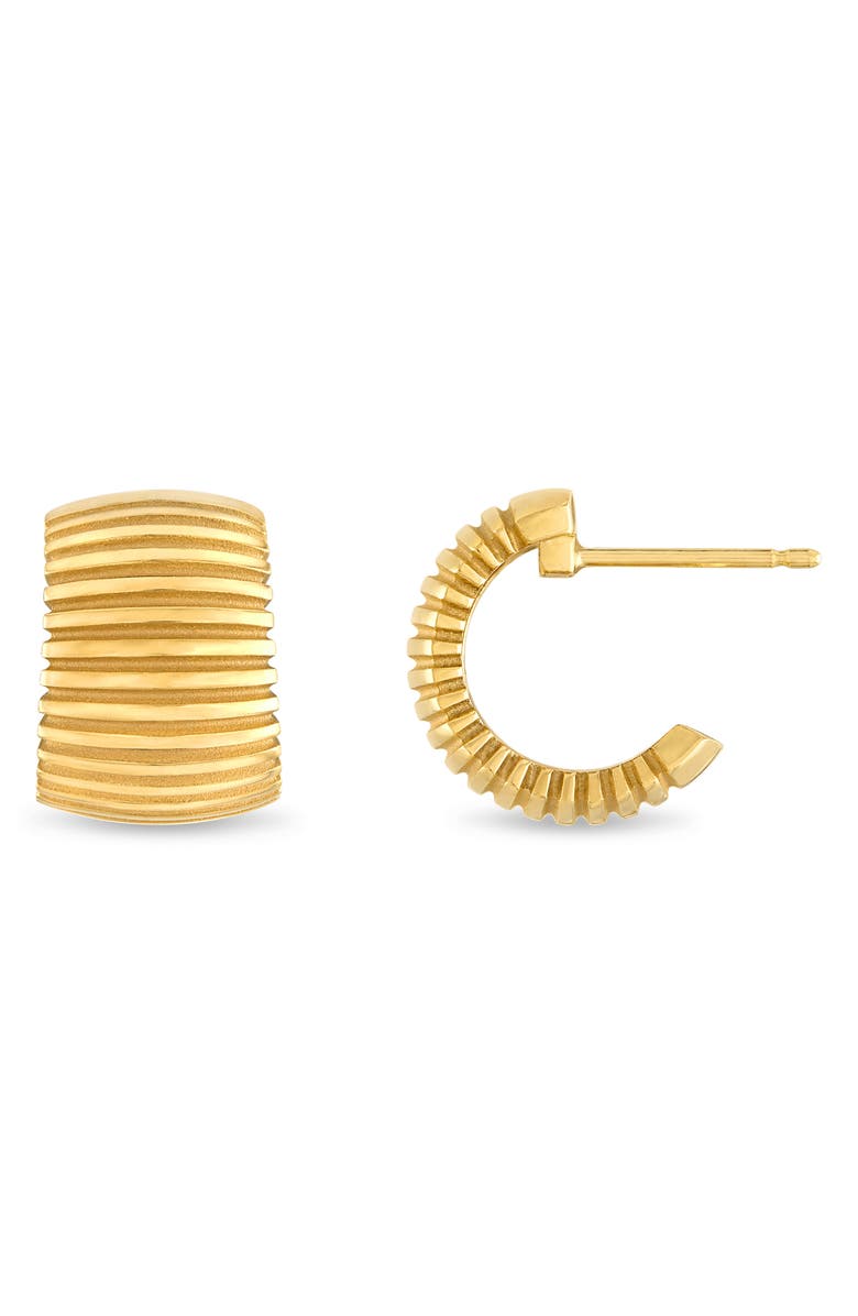 Pamela Zamore Isla Wide Hoop Earrings, Main, color, Yellow Gold