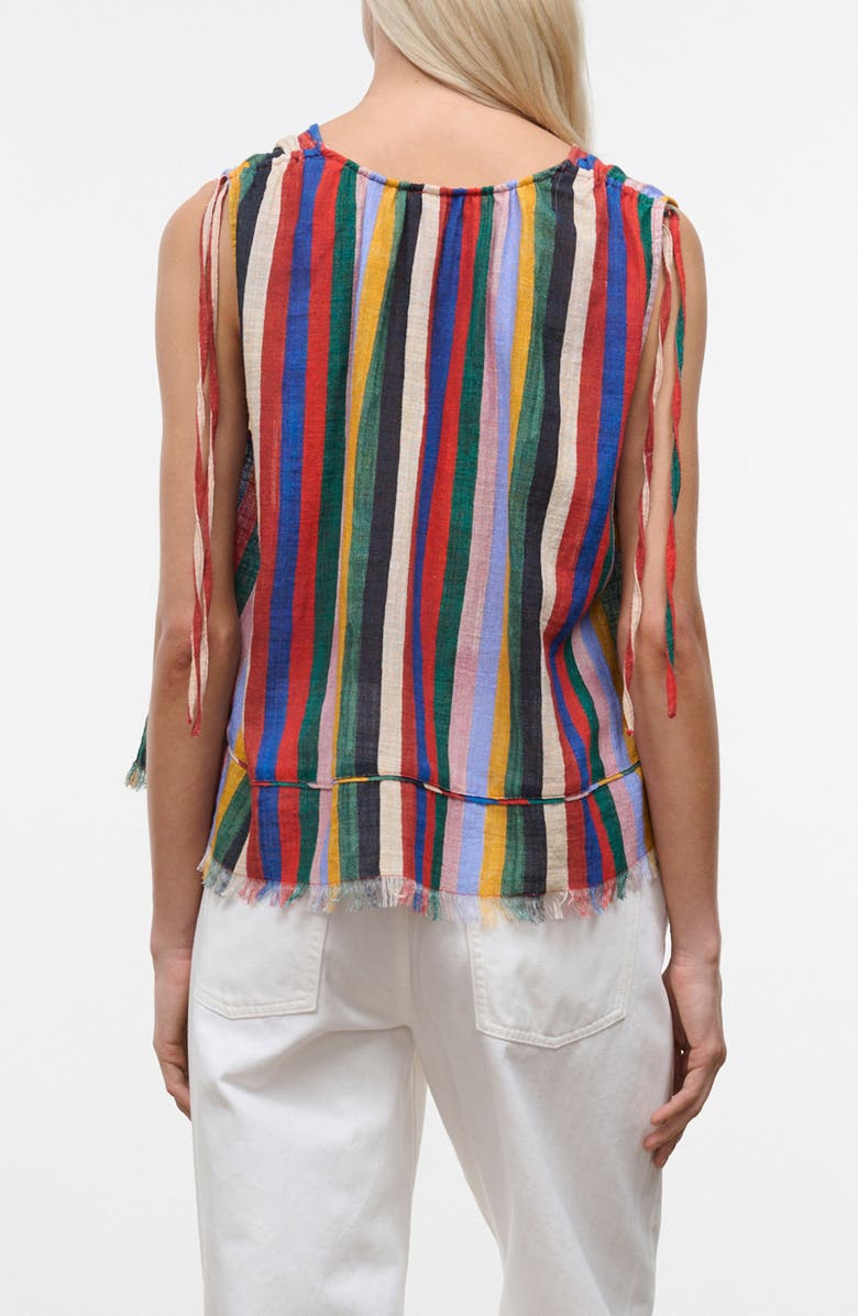 STAUD Elena Stripe Sleeveless Top, Alternate, color, Artist Stripe