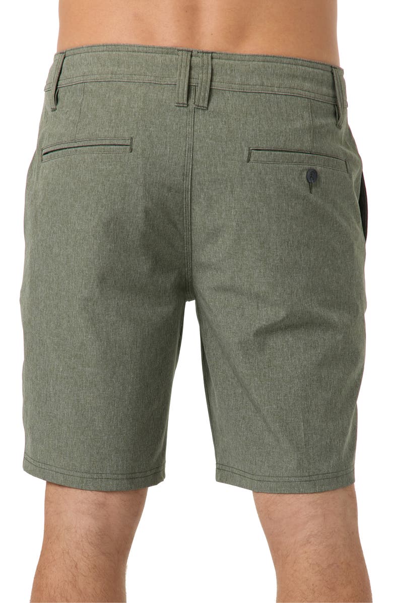 O'Neill Reserve Water Resistant Hybrid Shorts, Alternate, color, Heather Mulled Basil