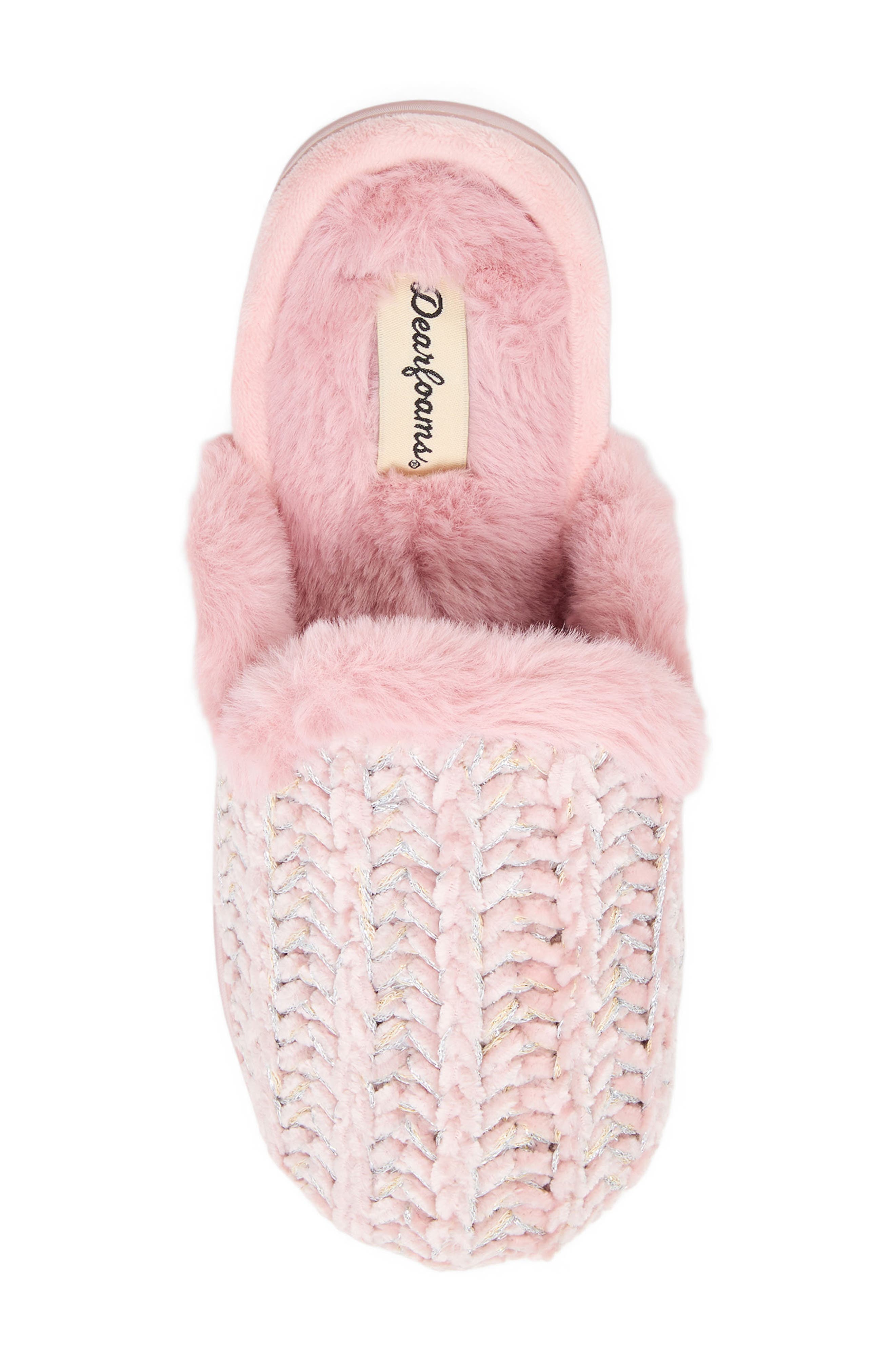Paris Chenille Scuff Slipper, Alternate, color, PALE MAUVE