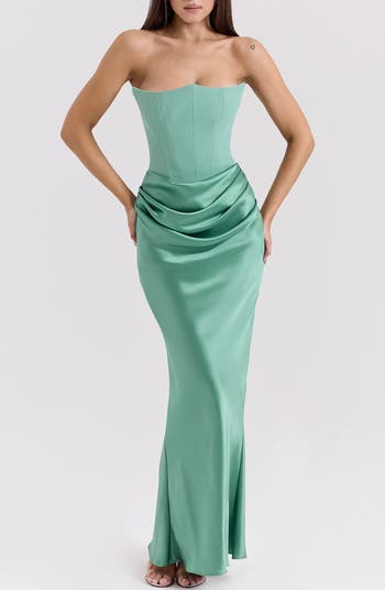 Persephone Strapless Maxi Cocktail Dress