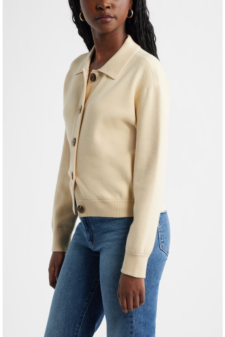 Milano Knit Bomber Cardigan, Alternate, color, BEIGE BURNT