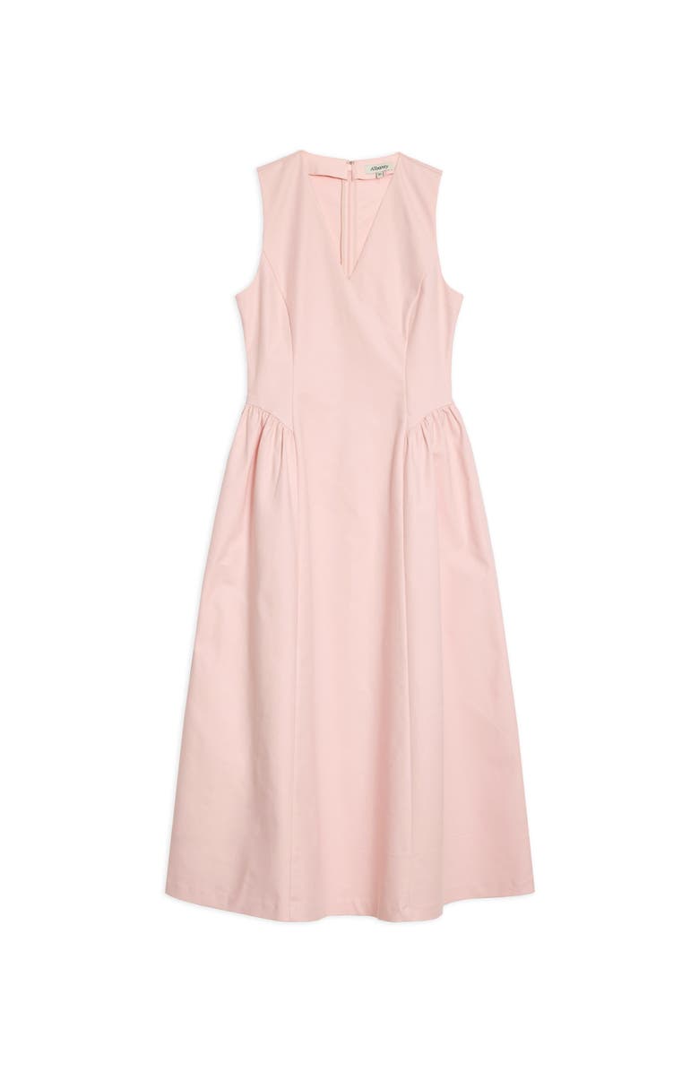Albaray Cotton Sateen Gathered Side Dress, Alternate, color, Pink