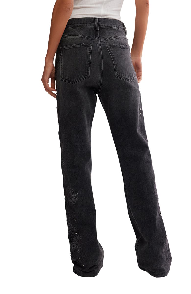 Free People Irie Embellished Bootcut Jeans, Alternate, color, Phantom