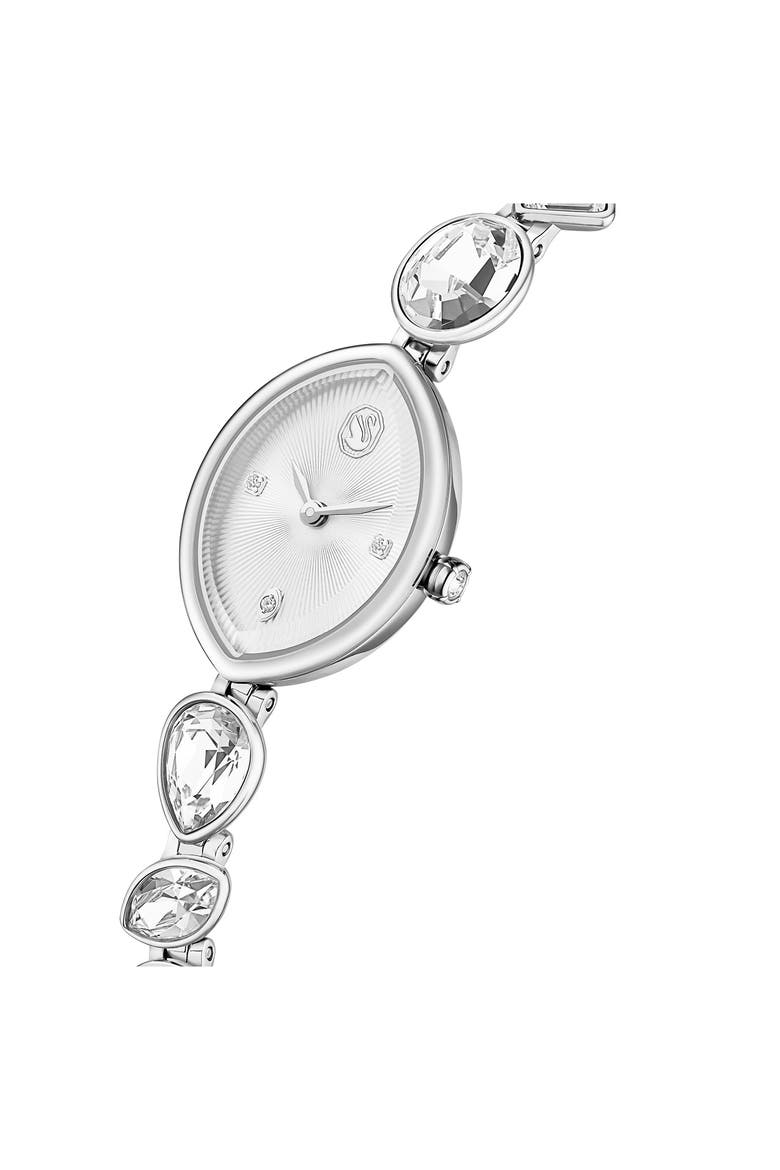 Gema Crystal Bracelet Watch, 27mm x 20mm, Alternate, color, SILVER