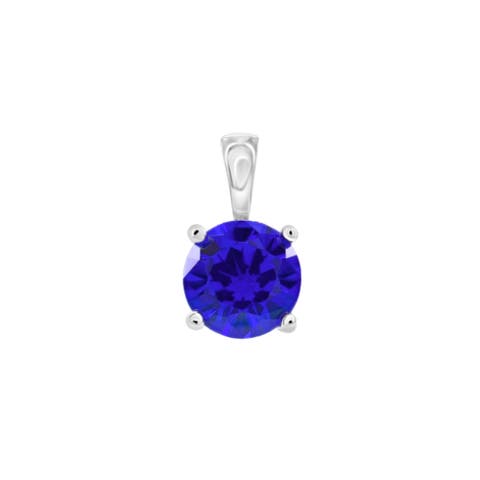 Sterling Silver Created Gemstone Pendants