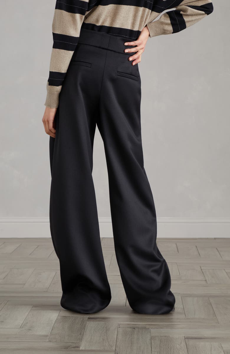 Brunello Cucinelli Loose Tailored trousers with monili, Alternate, color, 