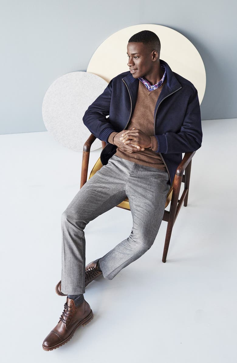 Peter Millar Silk Blend V-Neck Sweater, Main, color, 