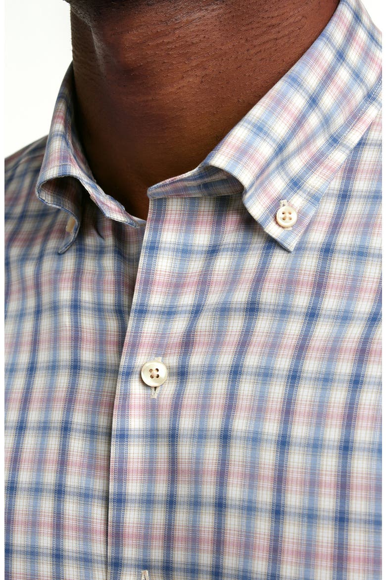 Twill Check Cotton Sport Shirt, Alternate, color, DENIM/ MULTI