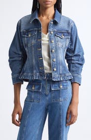 Cinq à Sept Gina Fitted Stretch Denim Jacket