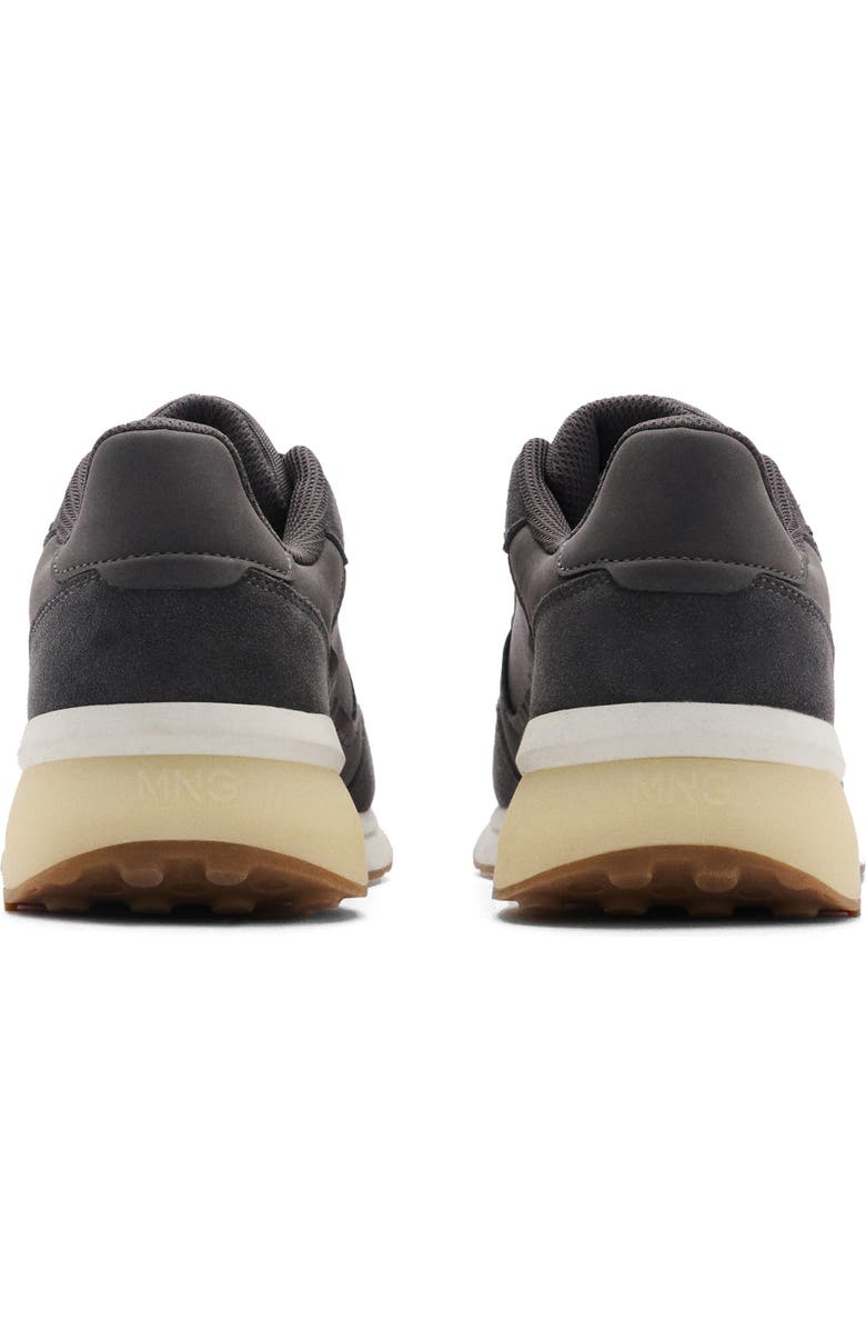 MANGO Leather Mixed Sneaker, Alternate, color,