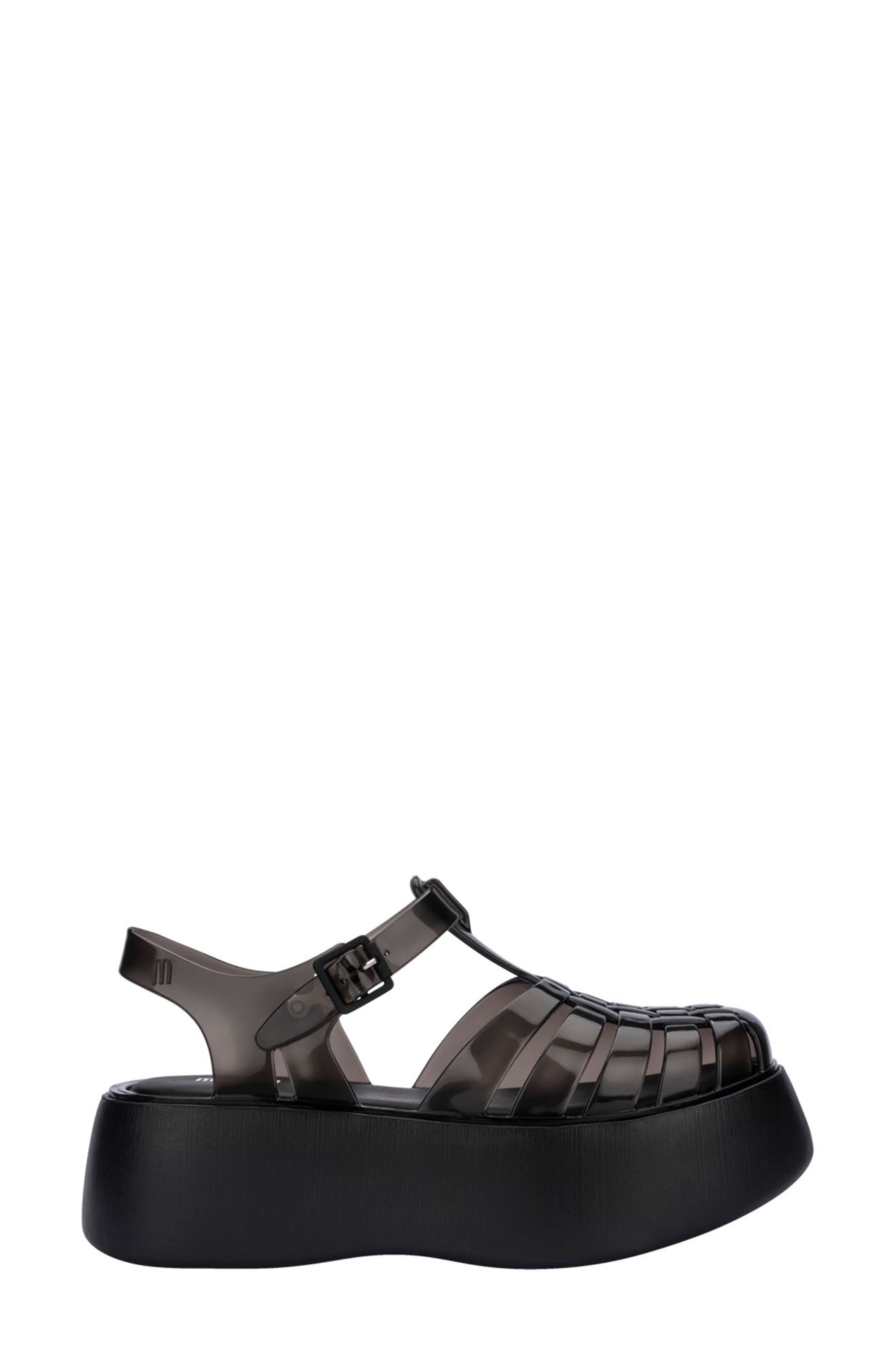 Possession Plato Platform Jelly Sandal, Alternate, color, BLACK