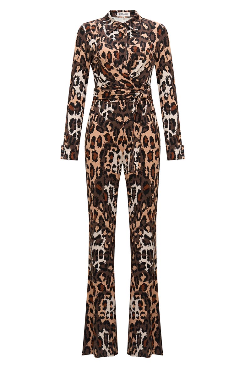 Michele Long Sleeve Jumpsuit, Alternate, color, JUNGLE CAT MED