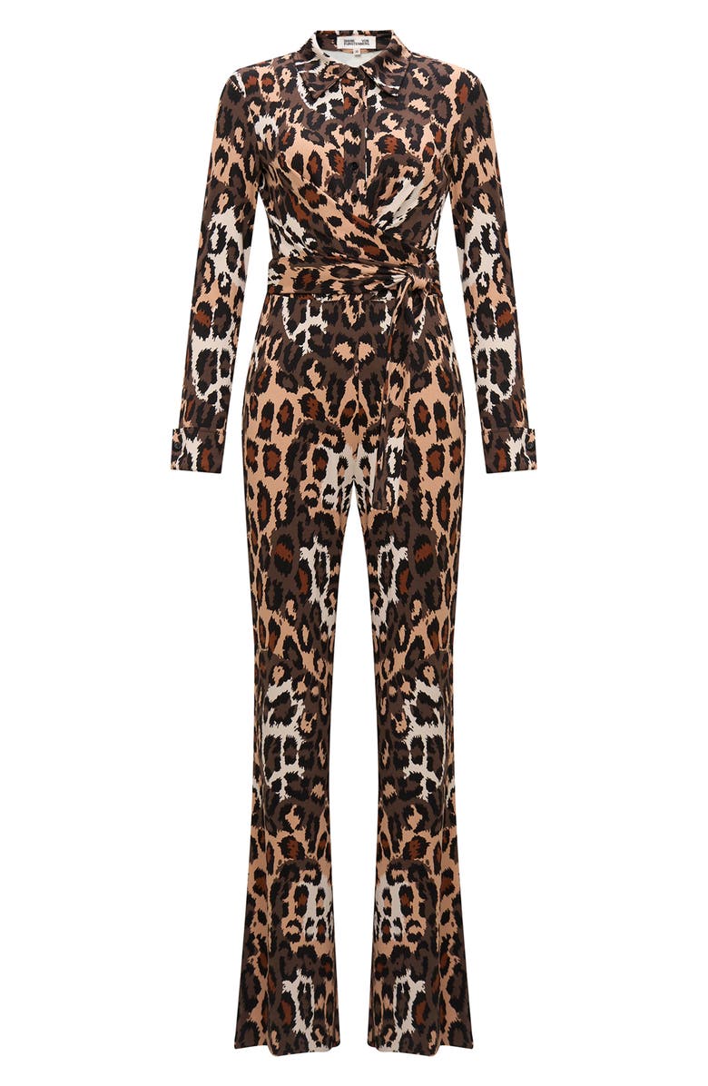 DVF Michele Long Sleeve Jumpsuit, Alternate, color, 