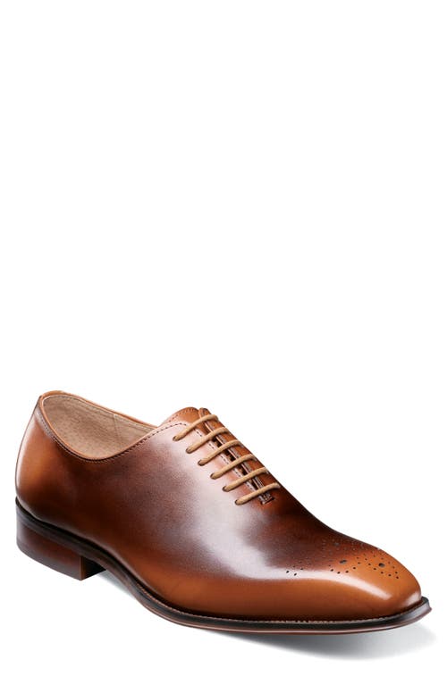 Stacy Adams Hallquist Embellished Toe Wholecut Shoe In Brown
