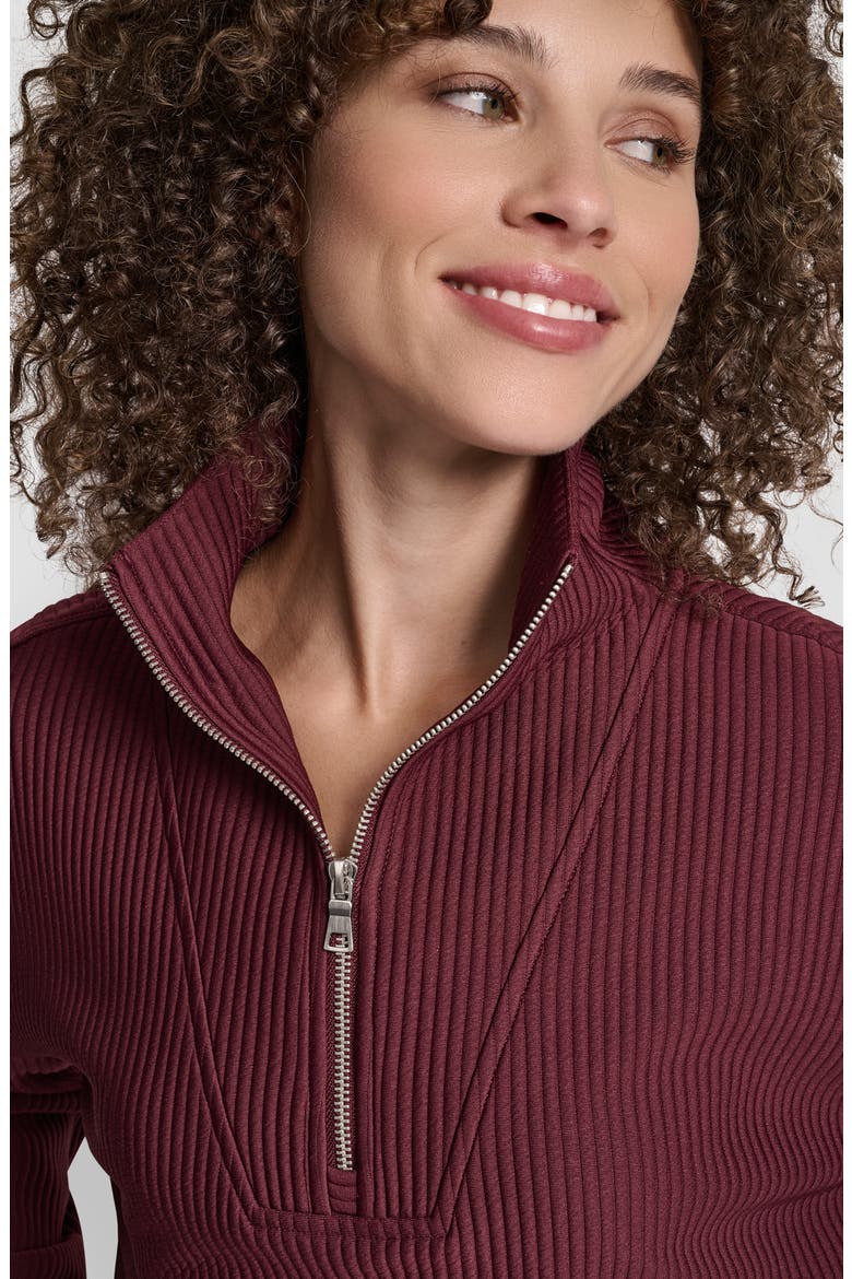 Tech Ottoman Half Zip Sweatshirt, Alternate, color, SYRAH