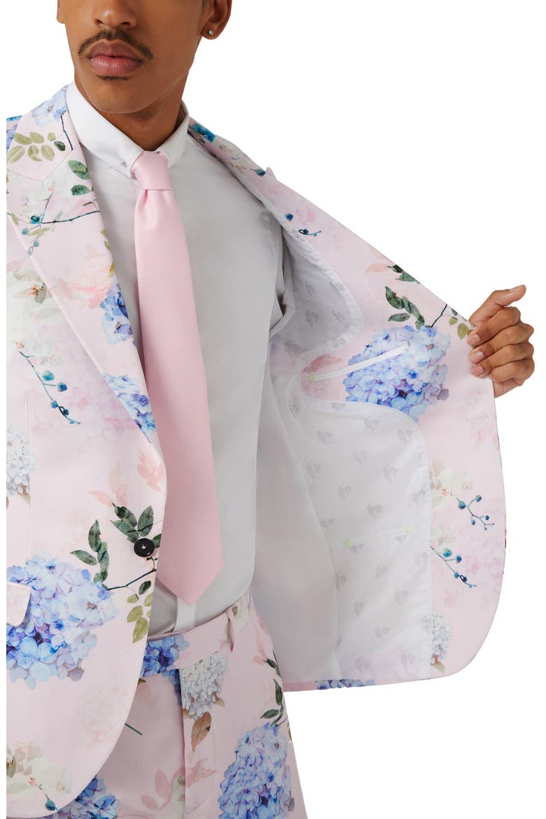 Pickhurst Slim Fit Pink Floral Suit Jacket, Alternate, color, PINK